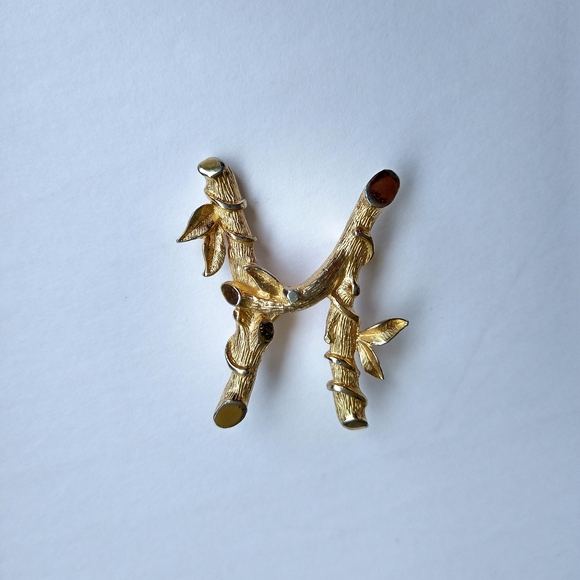 Jewelry - Gold Leaf Branch Brooch